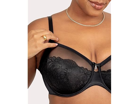 Curvy Couture Women's Bra Black (42C)