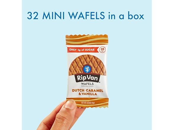 Rip Van Wafels Dutch Caramel Mini Stroopwafels 32 Pk