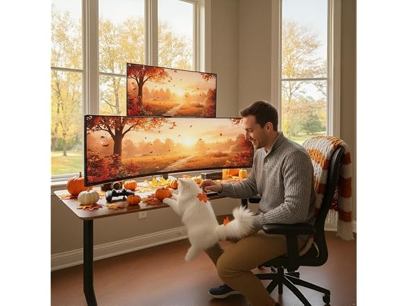 ARES WING 17" to 49" Stacked Dual Monitor Arm