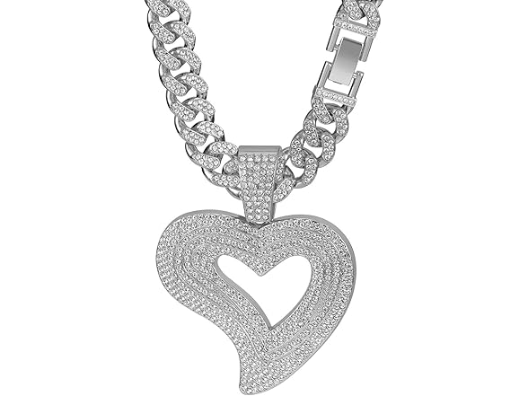 YOHAX Hip Hop Necklace Silver