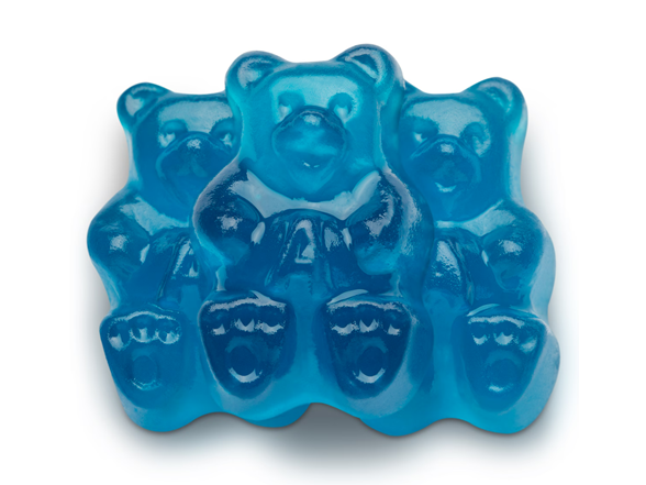 Albanese Beary Blue Raspberry Gummi Bears, 5-Pound