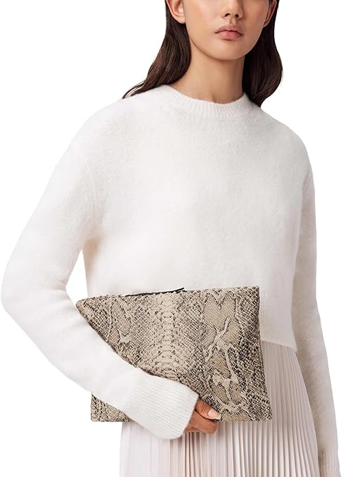 AllSaints Bettina Snake Clutch - Gallery 6