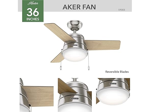 Hunter Fan Company 59302 36" Aker Ceiling Fan