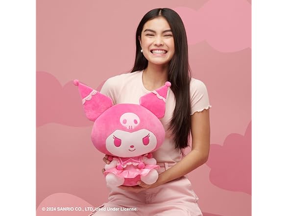 Hello Kitty and Friends Kuromi 12” Pink Monochrome Plush