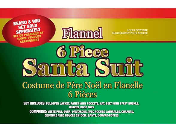 Rubies Flannel Santa Claus Suit for (3X-Large)