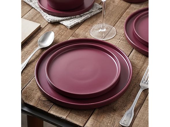 Stone Lain 24-Pc Dinnerware Set, Purple