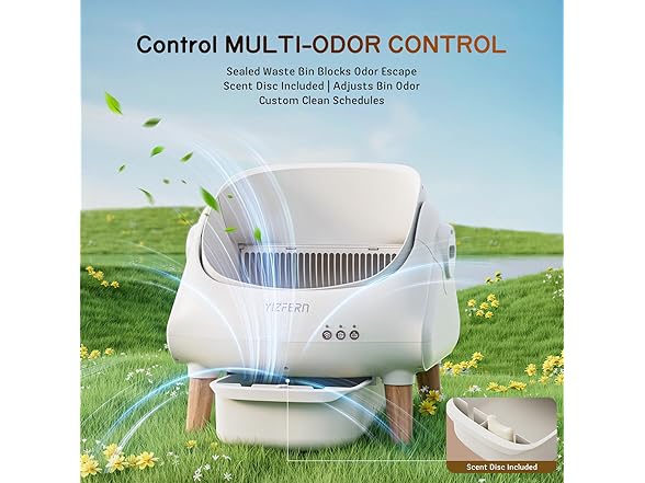 YIZFERN Self Cleaning Litter Box for Multiple Cats Automatic(Open Box)