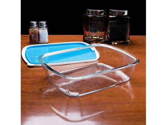 Glass Container with Plastic lid (3-Quart Rectangular)