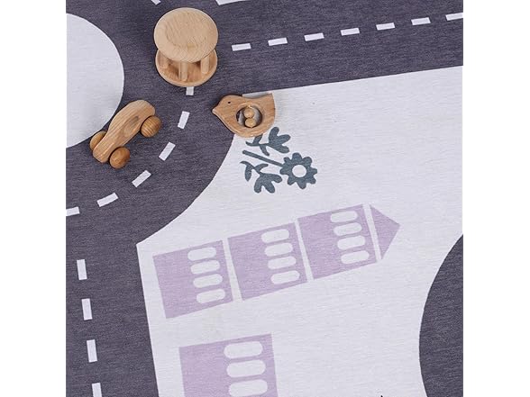 Superior 2'x3' Path Non-Slip Kids Playroom Rug