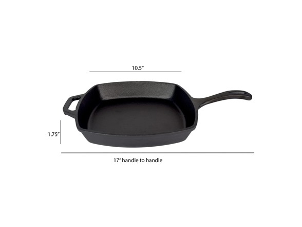 Jim Beam Cast Iron 10.5" Square Skillet