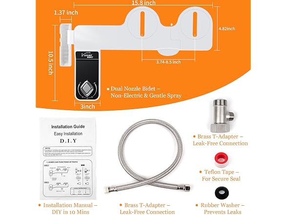 Bidet Attachment for Toilet - A Non-Electric Self 