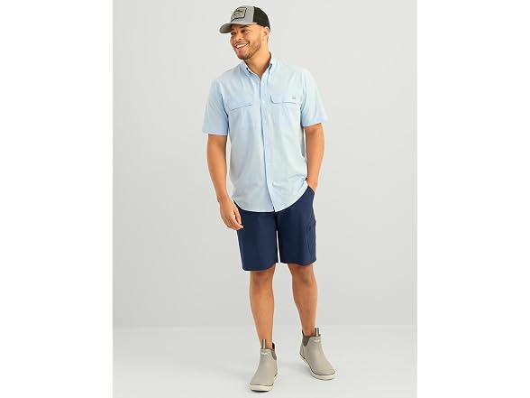 HUK Men's Next Level Button Down Shirt (Small)