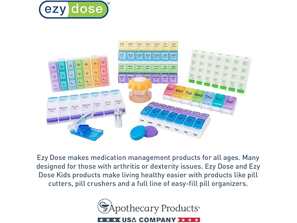 EZY DOSE Vitamin Organizer, 6 Large CompartmentS