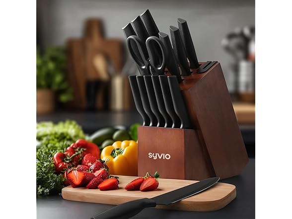 syvio 15 Pcs Kitchen Knife Set