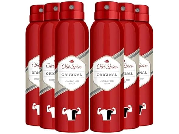 Old Spice Deodorant Body Spray Original 6pk