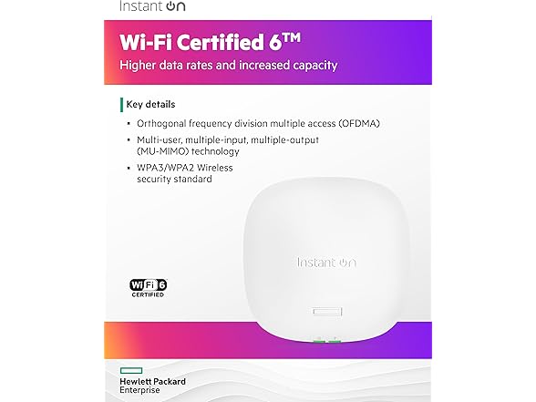 Instant On AP25 .11ax 4x4 Wi-Fi Access Point