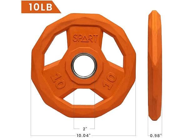 SPART Color Weight Plate 2-Inch 10LB Pair