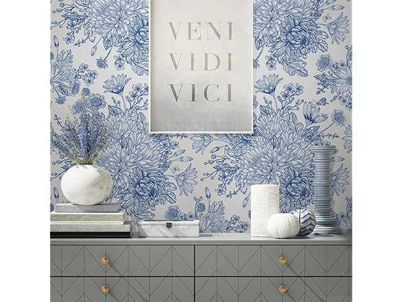 Vinatge Floral Peel and Stick Wallpaper