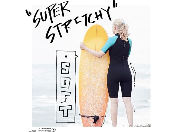 Dark Lightning Men Shorty Wetsuit Women
