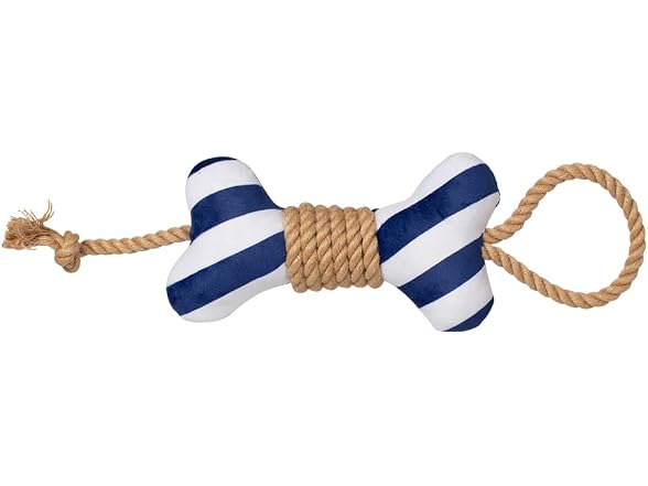 Fringe Studio Feelin' Nauti Plush Dog Toy, Bone