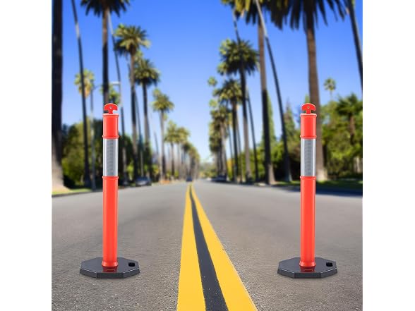 Traffic Delineator Post Cones, 2 Pack, Traffic