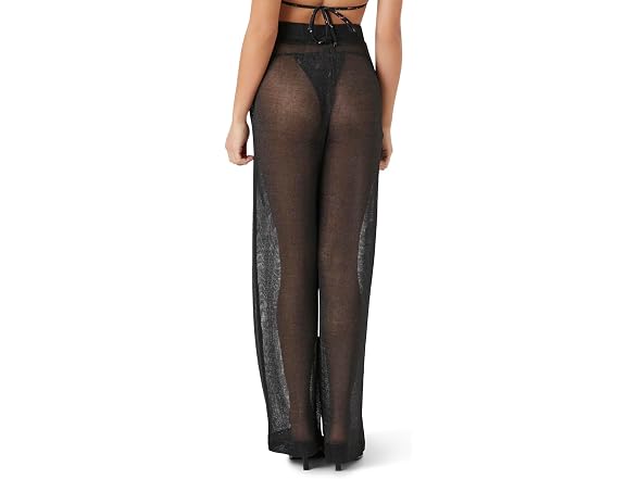 Forever 21  (XS) Sheer High-Rise Pants Black