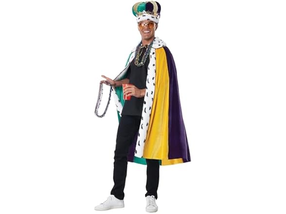 California Costumes Mardi Gras Cape