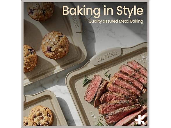 BAKKENMASTER 6-Piece Deluxe Nonstick Baking Pan Set