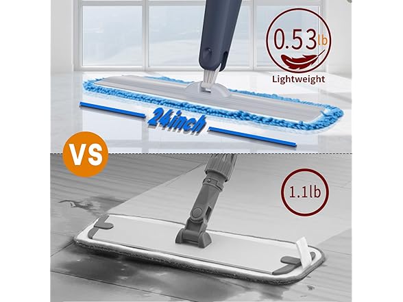 UNCLE ROCK 24" Mop for Floor Cleaning