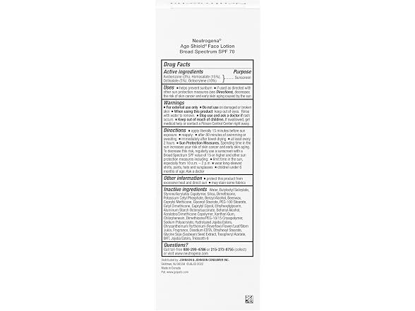 Neutrogena Age Shield Sunscreen SPF70 3oz
