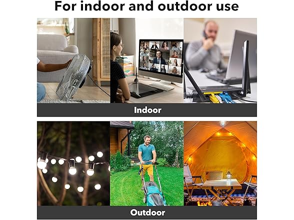 BN-LINK 3ft Indoor Outdoor Ext Cord 16/3 SJTW 2 Pk