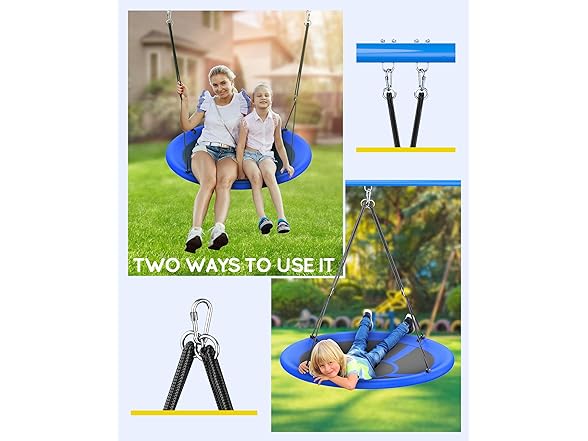 Everyfun W0568 43" Saucer Tree Swing for Kids Adult