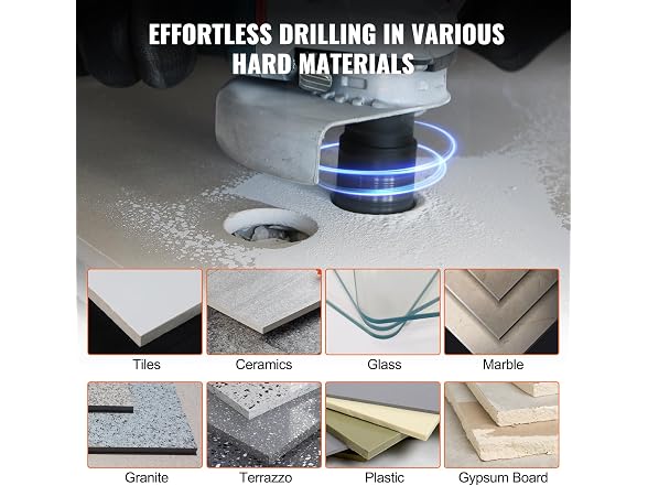 Diamond Core Drill Bit Set, 8 PCS