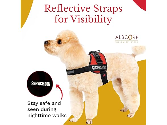 ALBCORP Service Dog Vest Harness Small, Red