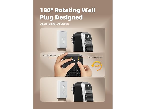 Brightown 800W Plug in Heater with Remote