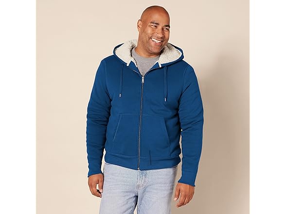 AE Mens Sherpa Lined FullZip Hoodie
