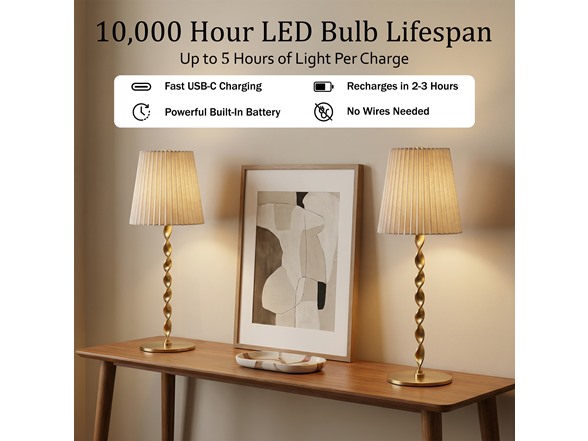 Twisted Stem Pleated Shade Cream Lamp