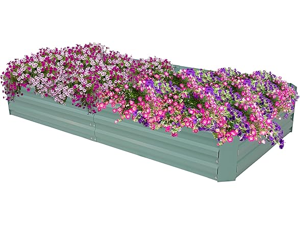 Sunnydaze Decor NPH-6501 Steel Garden Bed Green Green