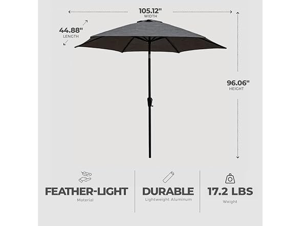 Four Seasons Courtyard 9 Foot Tuscany Market Umbrella