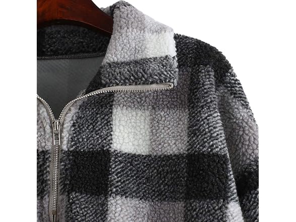 Zaful Women (M) Fashion Long Sleeve Lapel Zip Tops