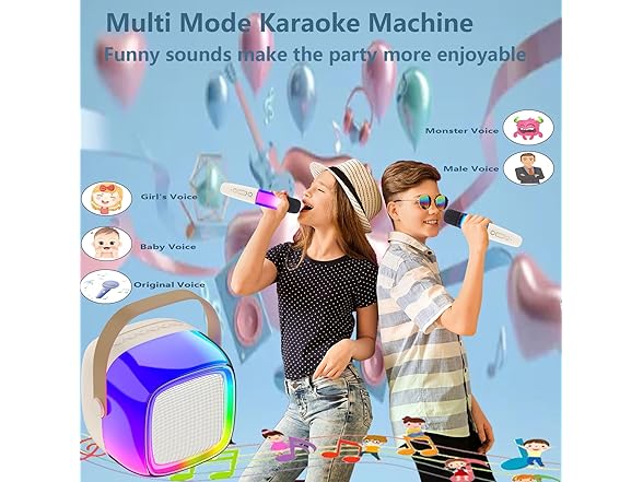 Karaoke Machine with Two Wireless Mics