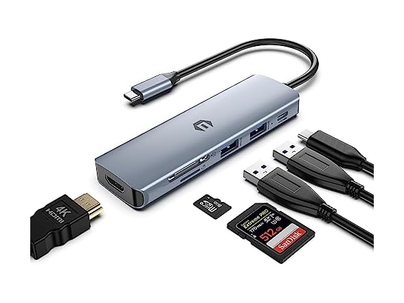 6-in-1 USB Hub with 4K HDMI Output