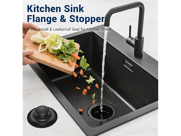 Kitchen Sink Flange Stopper Black