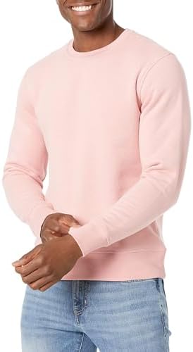 Amazon Essentials Men's Fleece Crewneck Sweatshirt - Pink, X-Small (Available in Big & Tall Sizes)