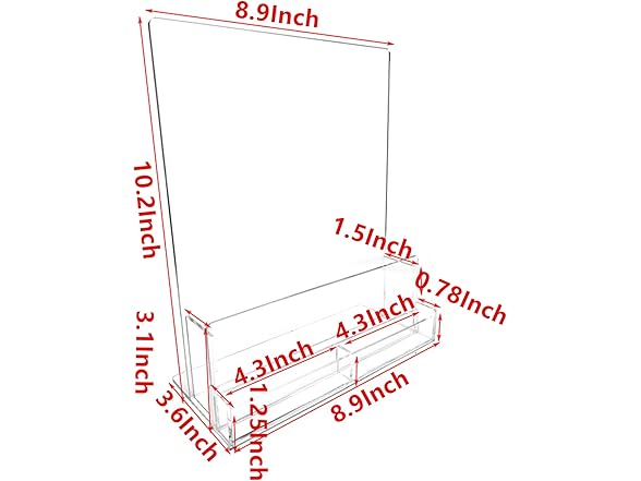 Faaexu 2Pack Acrylic Brochure Holder