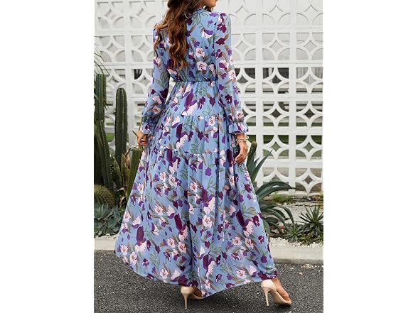 Blencot Women (M) Casual Boho V Neck Long Dress