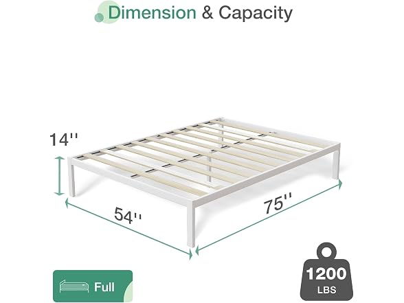 Novilla Full Size Bed Frame Without Headboard
