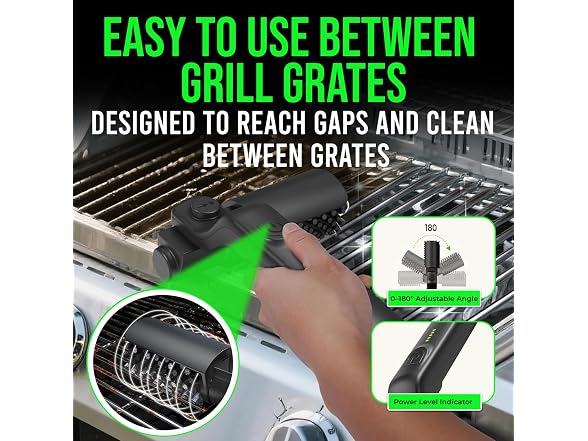Cordless BBQ Grill Brush 180 Adjustable