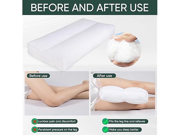 FOUXTEL Knee Pillow for Side Sleepers