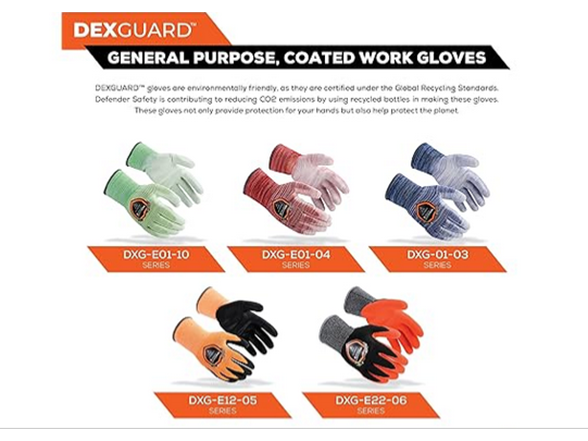 Dexguard Red 12pk Cut Level 1, AL3, Work Gloves